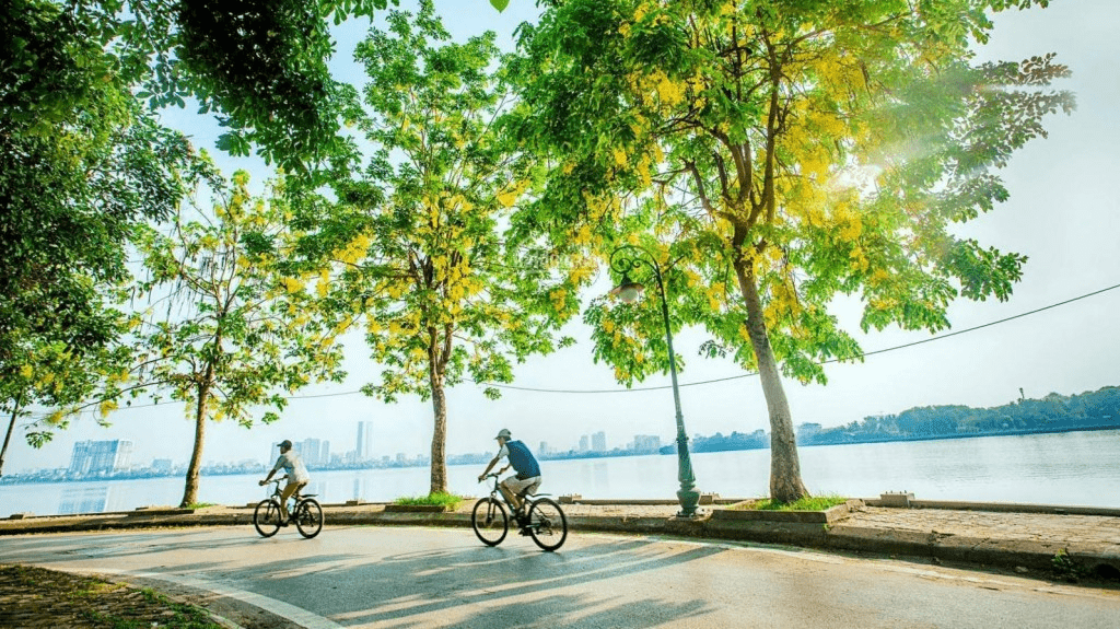 West Lake Hanoi in autumn afternoon